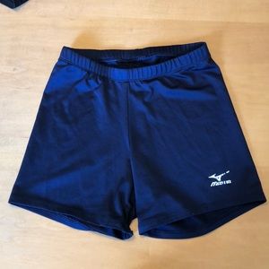 Mizuno navy spandex shorts